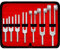 DEXSUR Stimmgabel-Aktivator aus medizinischer Aluminiumlegierung, für Heilung, Therapie, nicht magnetisch, je 1 Stück C 64, C 128, C 256, C 512, C 1024, C 2048, C 4096, 7 Stück