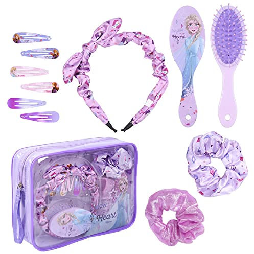 CERDÁ LIFE'S LITTLE MOMENTS - Set d'Accessoires de Coiffure 8 pièces pour Filles La Reine des Neiges 2- Licence Officielle Disney Multicolore