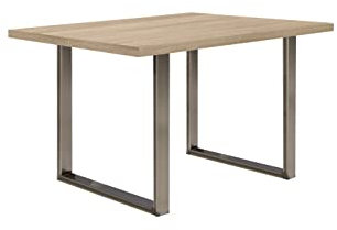 FORTE TABLES Tisch nicht ausziehbar, Holzwerkstoff, Sonoma Eiche, 140 x 74.7 x 90 cm