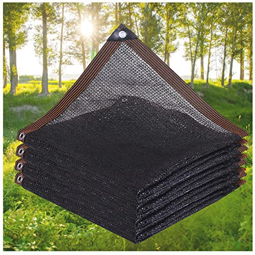 Schattiernetz Schattierungsnetz Garten,4-Stiche Schattennetz,55% UV-Beständiges,mit Ösen,für Garten/Pflanze/Gewächshaus/Scheune/Außen/Hof,Schwarz- 1x1m