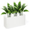 KLORIS Vaso basso da giardino Fioriera rettangolare recinzione separé siepe BLOG 35 BIANCO polietilene cm 70x30 altezza cm 35 tutta capienza. Made in Italy