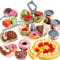 LINFUN KIDS Dessert Toys Age 3+ with Cake, Pretend Play Food Sets for Children, Afternoon Tea Kitchen Accessories Toy Role Play Gift for Kids Boys Girls 4 5