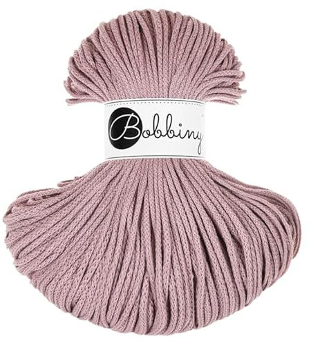 Bobbiny Junior 3 mm geflochtene Makramee-Schnur (malve) 100 m