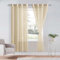 DWCN Tende per Interni con Fermatenda Tende Trasparenti in Voile con Occhielli per Camera da Letto 2 Pannelli, 132x160 CM, Beige