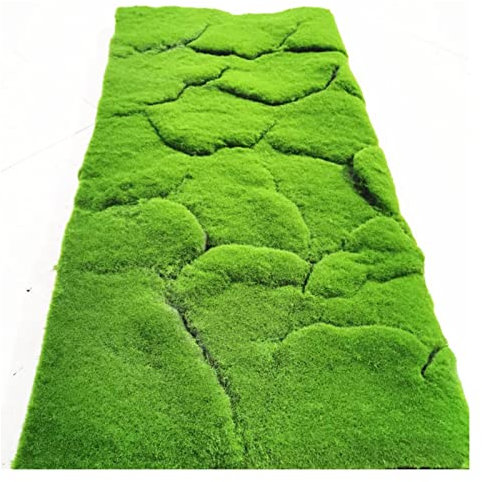 Aoisavch Künstlicher Moos-Moos-Teppich, DIY gefälschte grüne Pflanzen, Kunstmoos for Gras, Garten, Wand, Wohnzimmer, Dekorationszubehör, 8 Stile (Color : Ab, Size : 3.28'x3.28'/1x1m)