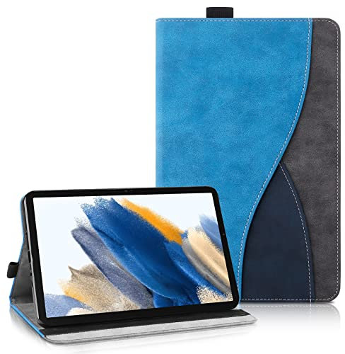 Aswant Hülle für Samsung Galaxy Tab A8 2021/2022 SM-X200/X205/X207 - Ultradünne Business Tricolor Tablette mit Portemonnaie und Standfunktion Schutzhülle Kompatibel mit Galaxy Tab A8 10.5 (Blau)
