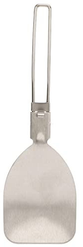 Horoper Faltbarer Pfannenwender, Reislöffel, Rutschfester, Klappbarer Pfannenwender aus Edelstahl für Outdoor-Wandern, Picknick, Camping, Kochen(Rice Spoon)