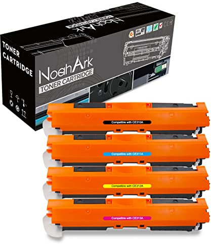 NoahArk Kompatibel für HP 126A (CE310A CE311A CE312A CE313A) Tonerkartuschen Ersatz fürLaserJet CP1025 CP1025nw CP1020 M175a M175nw Pro 100 MFP M175a M175nw M275 TopShot M275a M275nw (4 Packungen)