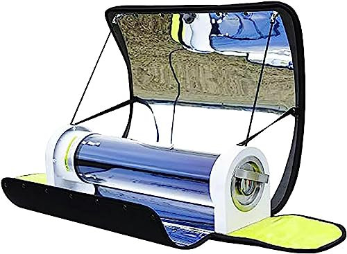 Four Solaire Four Portable, 4.5L Grande Capacité Cuisinière Solaire Sans Fumée Four Sous Vide Grill Barbecue Extérieur Réchaud Solaire pour 2-3 Personnes Randonnée Randonnée Fête De Famille