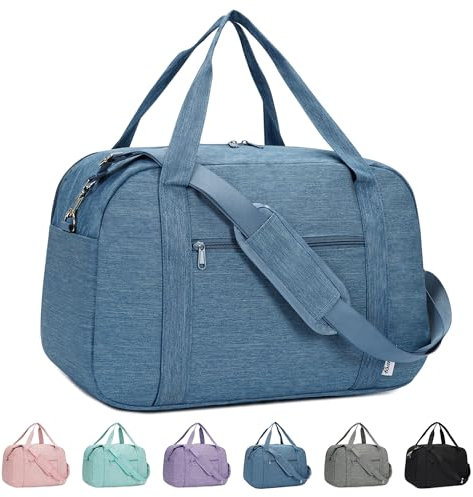 for Easyjet Cabin Bag 45X36X20 Underseat with Laptop Compartment 14 Inch Travel Duffel Bag with Wet Pocket Weekender Overnight Carry on Luggage for Women and Men 25L (Navy Blue)
