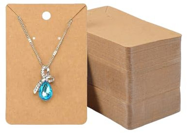200 Pièces Boucles d'oreilles Suspendre Cartes, Cartes de Présentation de Bijoux 6 x 9cm, Carte D'affichage de Boucle d'oreille, Cartes de Boucle d'oreille en Papier Kraft, pour d'oreilles Colliers