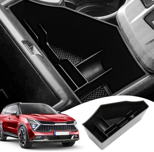 PSLER Scatola Portaoggetti per Vassoio Organizer per Auto per Kia Sportage NQ5 2022 2023 2024 Sotto la Console Centrale, Nella Parte Anteriore dell'area del Cambio del Bracciolo