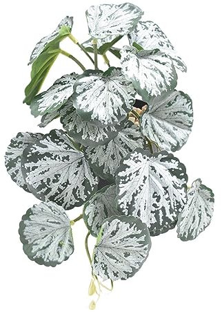 kesurpae Atmosphäre mit ABS Kunstpflanzen für Terrarien, Kunststoffpflanzen, künstliche Terrarienpflanzen, Dekorationen, tropisch, Weiße Begonie