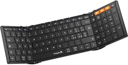 ProtoArc Tastiera Wireless Pieghevole, XK01 Tastiera Bluetooth Layout Italiana Portatile Viaggio per Android Windows iOS iPad PC Telefono Smartphone Tablet Laptop PC - Nero