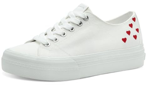 Tamaris Schnürer Damen Vegan sportlich weiß,EU 42