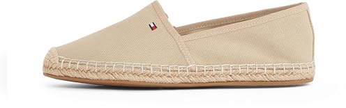 Tommy Hilfiger Flag Canvas Espadrille Slipper Beige