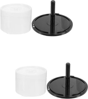 Housoutil Cd-spindelleder Cd Cake Box Empty 4 Stück Cd/dvd-kuchenbox Spindel Cd/dvd- Leerer Dvd-aufbewahrungseimer 50 Discs Kapazität Transparent Mit Schwarzem Boden