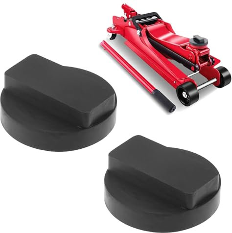 Jack Pad Rubber Block, 2 Pack Rubber Pad Car Lift Rubber Pads Anti-Slip Adapter Support Car Trolley Jack Pad for BMW & Mini Series Heavy Duty Jack Rubber Support Block Black