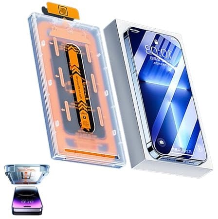 Tendency Screen Protector, Tendency Screen Protector for iPhone, 2024 New Invisible Artifact Screen Protector for iPhone, Glass Screen Protector Dust Free Without Bubbles (HD Film,13)
