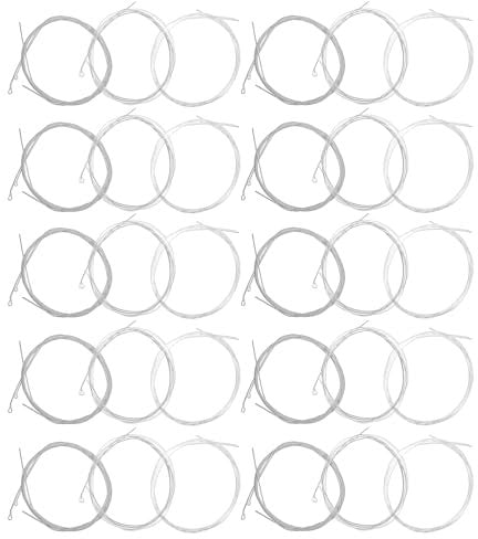 5-Saiten-Set Gitarrensaiten - Nylonsaiten mit Kleinen Kugel Enden, Klassisch für Akustik Gitarre (3 Klare Nylon und 3 Nylon-Kern-Legierung Wicklung)
