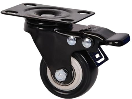 Acunny Lenkrollen, feststellbare Rollen | Industrieplattenrollen mit Bremse, Industrie-Rollen, geräuscharme multidirektionale Möbel-Schwenkbank für Schulen und