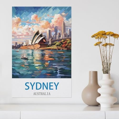 paper Jigsaw 1000 Piece,Sydney Australia,Educational Toys For Adult Birthday Gift(38x26cm)-Y32