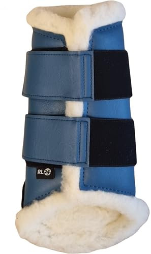 RL24 - Gamaschen Comfort – Pferdegamaschen mit weichem Teddyfutter & Klettverschlüssen – anatomisch geformt & stoßabsorbierend – Gamaschen für Pferde in Petrol – Größe XL