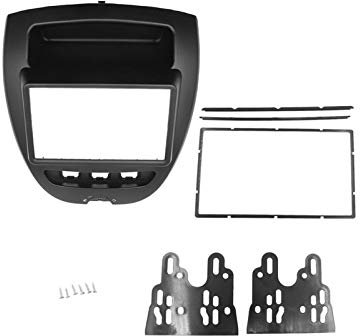 MKVAXR Autoradio 2DIN Fascia Aygo, for Peugeot, 107 Citreon C1 Cadre de Montage Radio 2 Din Accessoires de Voiture Marco Doble Din Cache de façade stéréo