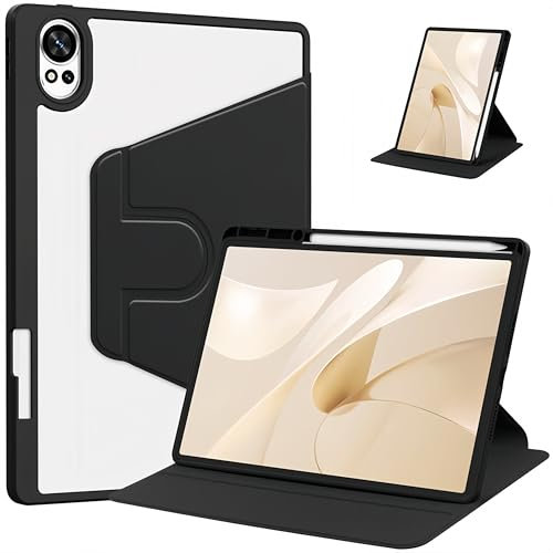 Coque pour Huawei MatePad 12X 2024 12 Pouces avec Support pour Stylo S, Housse de Protection pivotante à 360°, Housse de Protection Mince pour Tablette, Veille/réveil Automatique