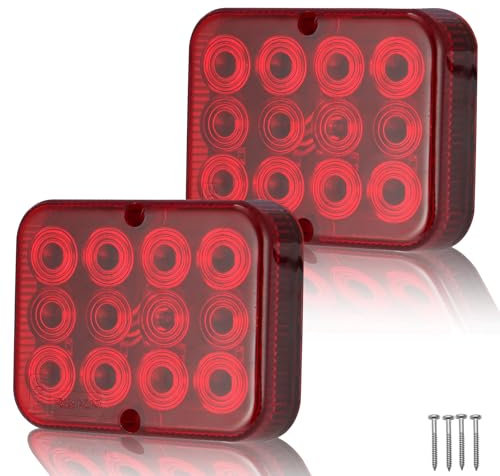 ETUKER 2x Nebelschlussleuchten Led 12v Nebel lampe Nebelleuchte für PKW Anhänger Traktor KFZ Caravan