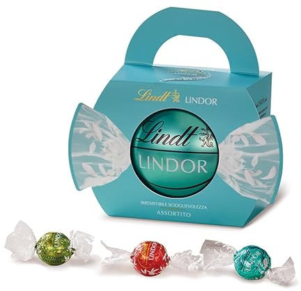 Lindt LINDOR Maxi LINDOR Edizione Limitata Cioccolatini Assortiti gusti Pistacchio Latte Cocco, Confezione Regalo 200g