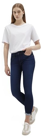 Mavi Damen Lexy Jeans, Deep Sateen Glam, 27W 27L | Mid-Rise, Super Skinny, Crop
