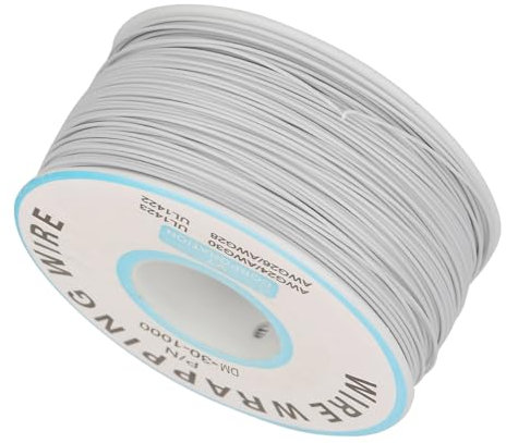 Tin Plated Copper Wire Cable with Heat for Electronic Tests, Breadboards [1roll] (White)
