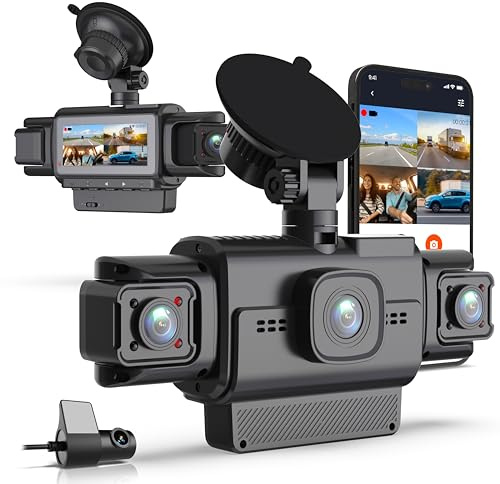 RexingUSA R4-RD 4-Channel Dash Cam, All-Around 1080p Full HD, 170° Ultra-Wide, Built-in 360° Parking Monitor, Wi-Fi, GPS, IR Night Vision, Supercapacitor, Loop Recording, Type-C, 64GB & Hardwire Kit