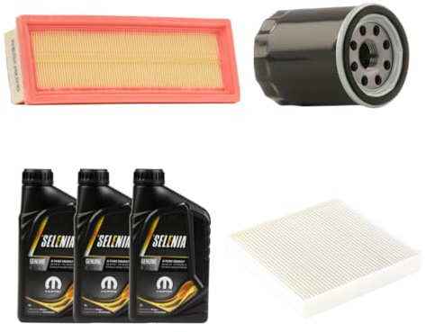 KIT TAGLIANDO COMPATIBILE CON FIAT 500 PANDA 169 312 1.2 BENZINA 44 51 KW K-PURE EN SELENIA 5W40