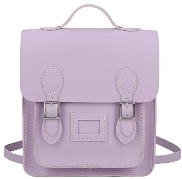 DSFIHJO DIY-Ledertaschen-Set Handgefertigtes Vintage-Taschen-Set, College-Rucksack, Handnähen, Nähen, DIY-Material, gewebte Tasche, große Pu-Leder-Kapazitätstasche Tägliche Anwendung(Purple)