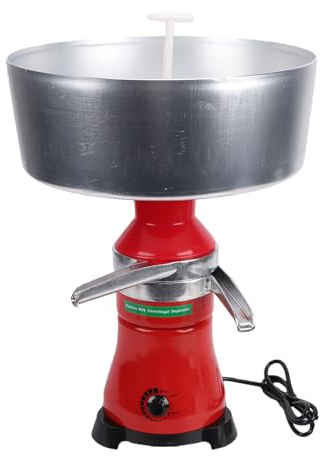 Asixxsix Écrémeuse Centrifuge pour Lait, 12 L, électrique, Vitesse Réglable de 5 000 à 11 000 Tr/min, en Acier Inoxydable 304, pour la Séparation du Lait de Chèvre, de Vache et de brebis. (Prise UE