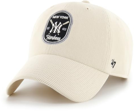 '47 Brand MLB Clean Up Cord Strapback Cap Crosspatch New York Yankees beige