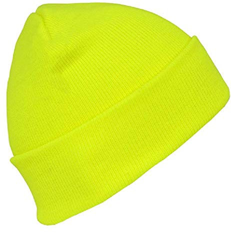 Decky Neon Acryl Beanies, gelb, Einheitsgröße