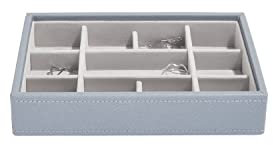 Stackers Dusky Blue Mini Jewellery BoxTrinkets Layer