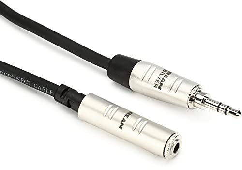 HOSA HXMM-025 REAN 3.5 mm TRS to 3.5 mm TRS Headphone Extension Cable, 25 Feet