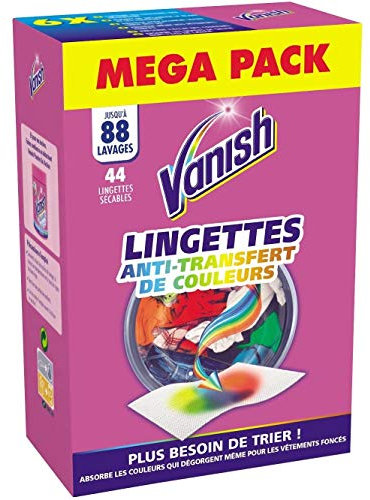 Vanish toallitas anti-transfert de colores x 44 – Lote de 2