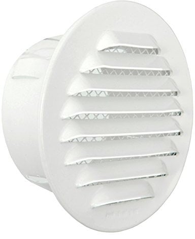 La Ventilazione GTA80RB Griglia Tonda da Incasso, Alluminio Bianco, ø 100 mm