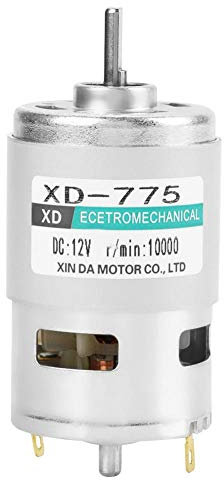 DC Motor mit Hoher Geschwindigkeit und Geringem Geräuschpegel von XD-775 12 V/24 V Permanenter Magnetmotor mit Doppeltem Kugellager mit Bürste (12 V 10.000 U/min)