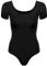 Arabesque Kurzarm Lycra Damen Ballettanzug Body Leotard Dance Trikot Turnanzug Carmen (Schwarz, XS)