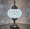 Turkish Moroccan Mosaic Battery-Operated Table Lamp – 30 cm H, 13 cm W, Portable Stained Glass Lamp for Indoor & Outdoor Use, Cordless Handmade Decorative Light for Bedroom, Balcony, Patio & Camping