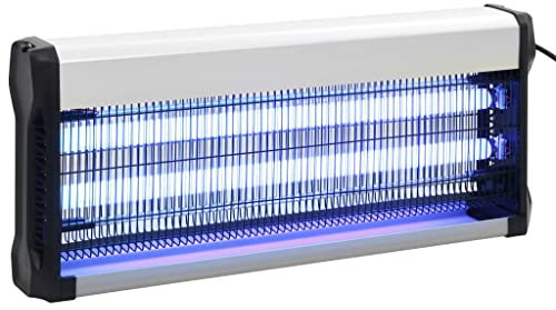 vidaXL Lámpara Antimosquitos de Aluminio y ABS Anti Insectos Terraza Potente Profesional Repeledor Insectos Mosquitos Descarga Eléctrica 40W Negro