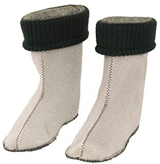 Calze termiche per stivali da pioggia DEMAR per bambini, fodera interna per stivali di gomma, calze imbottite, verde, 34 EU
