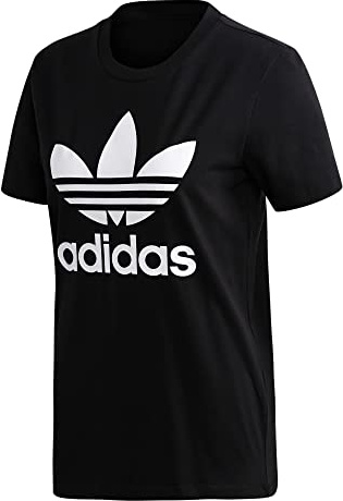 adidas Damen trefoil_fm3293 T Shirt, Black/White, Einheitsgröße EU