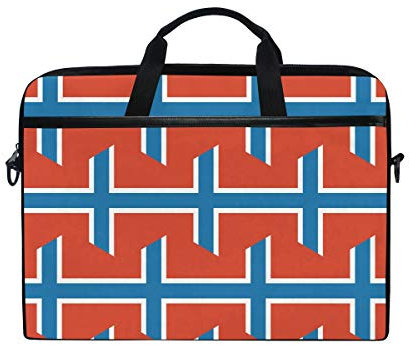 Laptop-Umhängetasche mit Griff, 35,6 cm (14 Zoll), norwegische Flagge